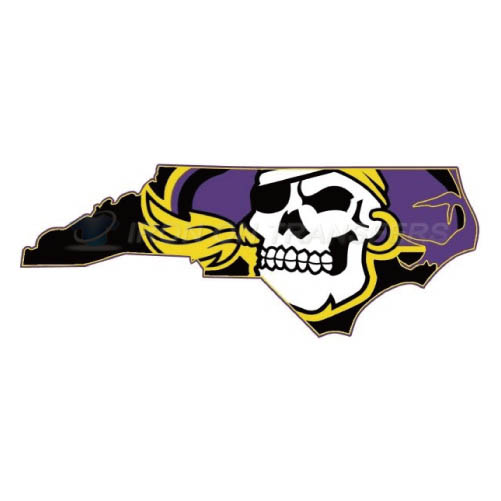 East Carolina Pirates Logo T-shirts Iron On Transfers N4314